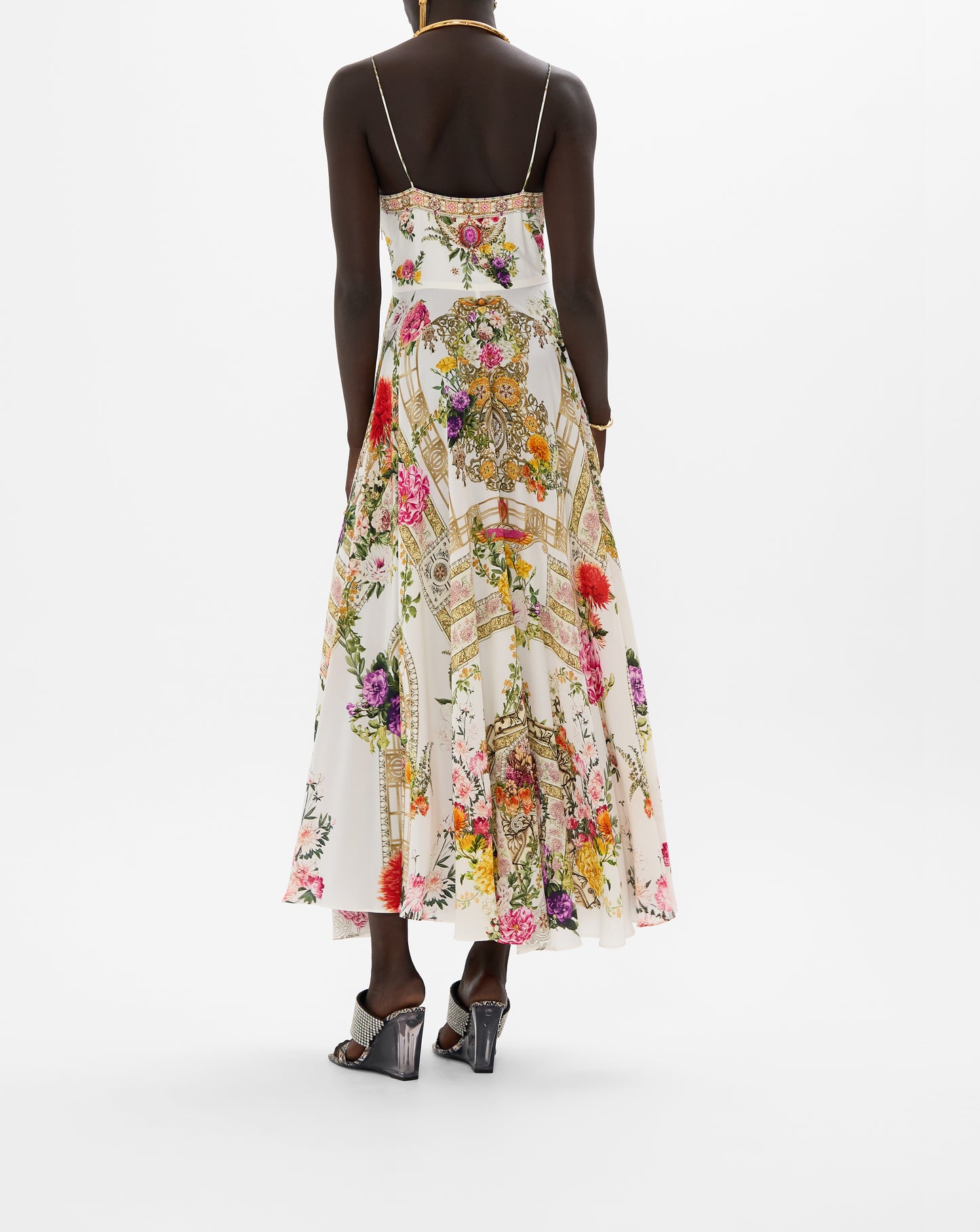 LONG DRESS WITH TIE FRONT