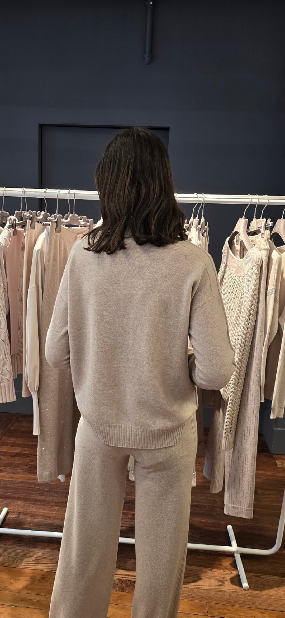 Half zip sweater with chain detail