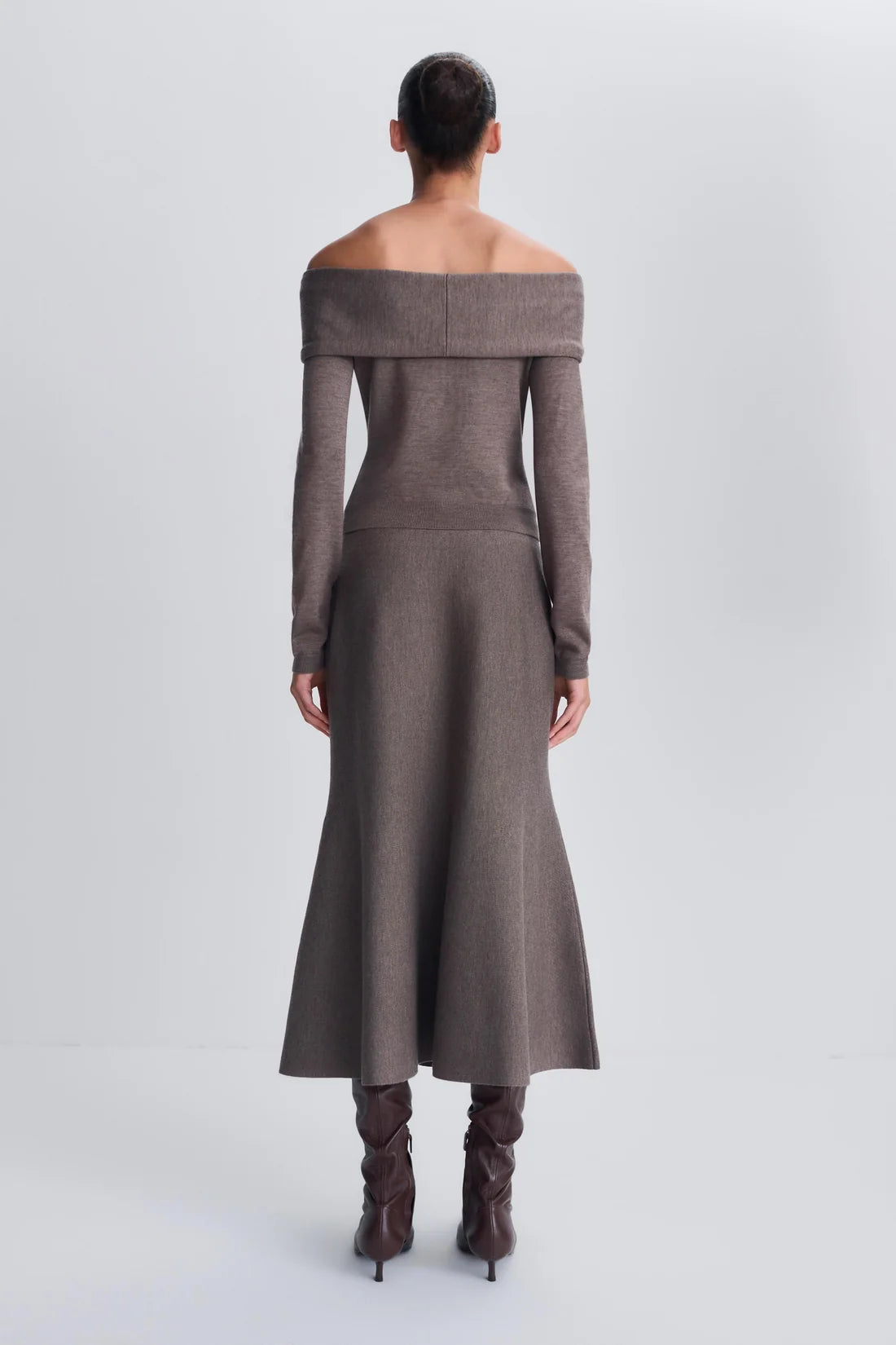 Delphia Off-Shoulder Merino Wool Sweater