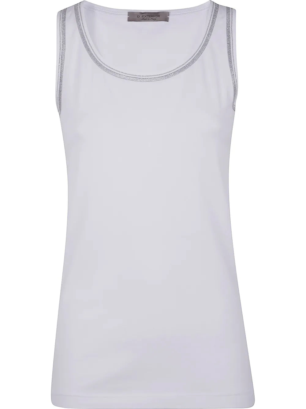 Jersey tank with lurex trim