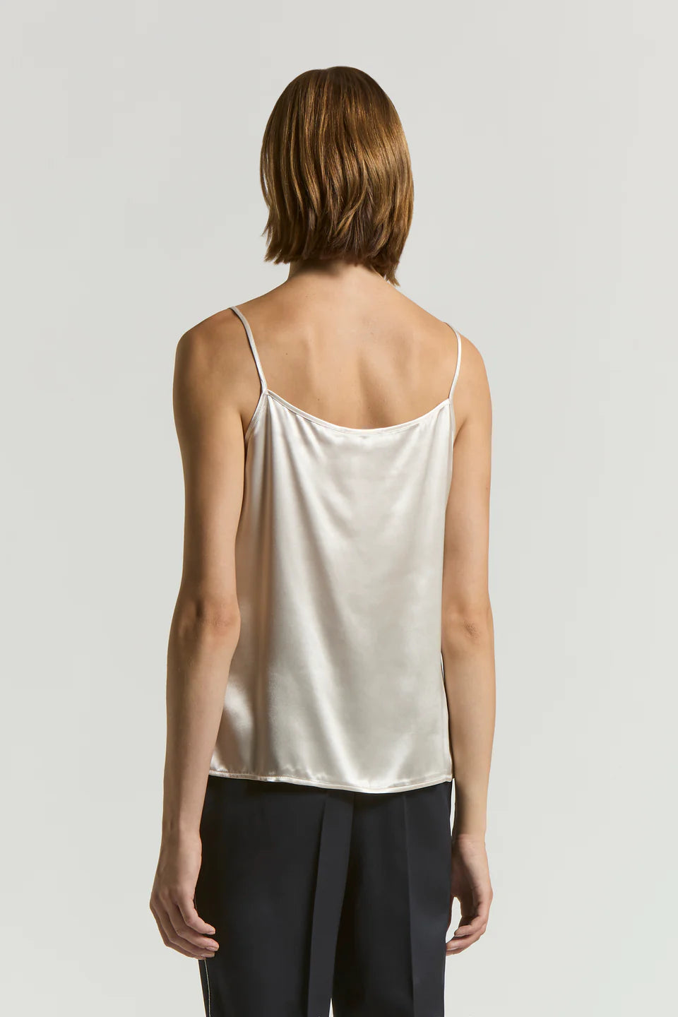 Shiny viscose satin top