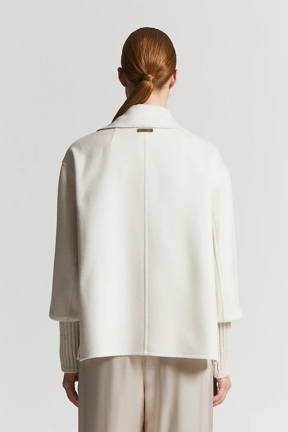 Double-breasted cashmere wool jacket