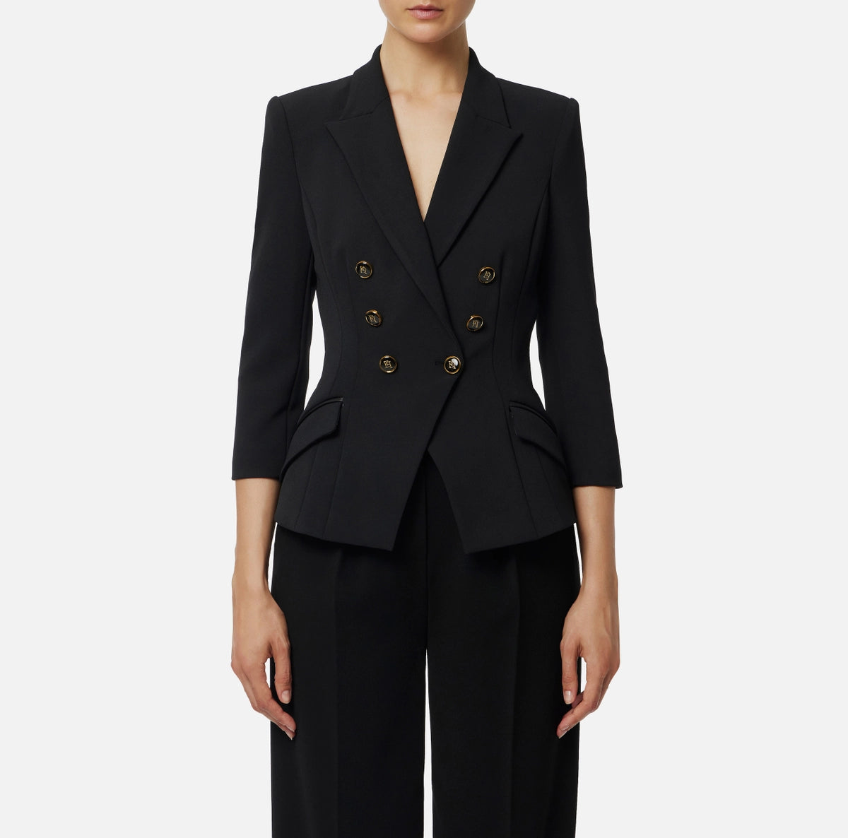 Jacket in double layer crêpe