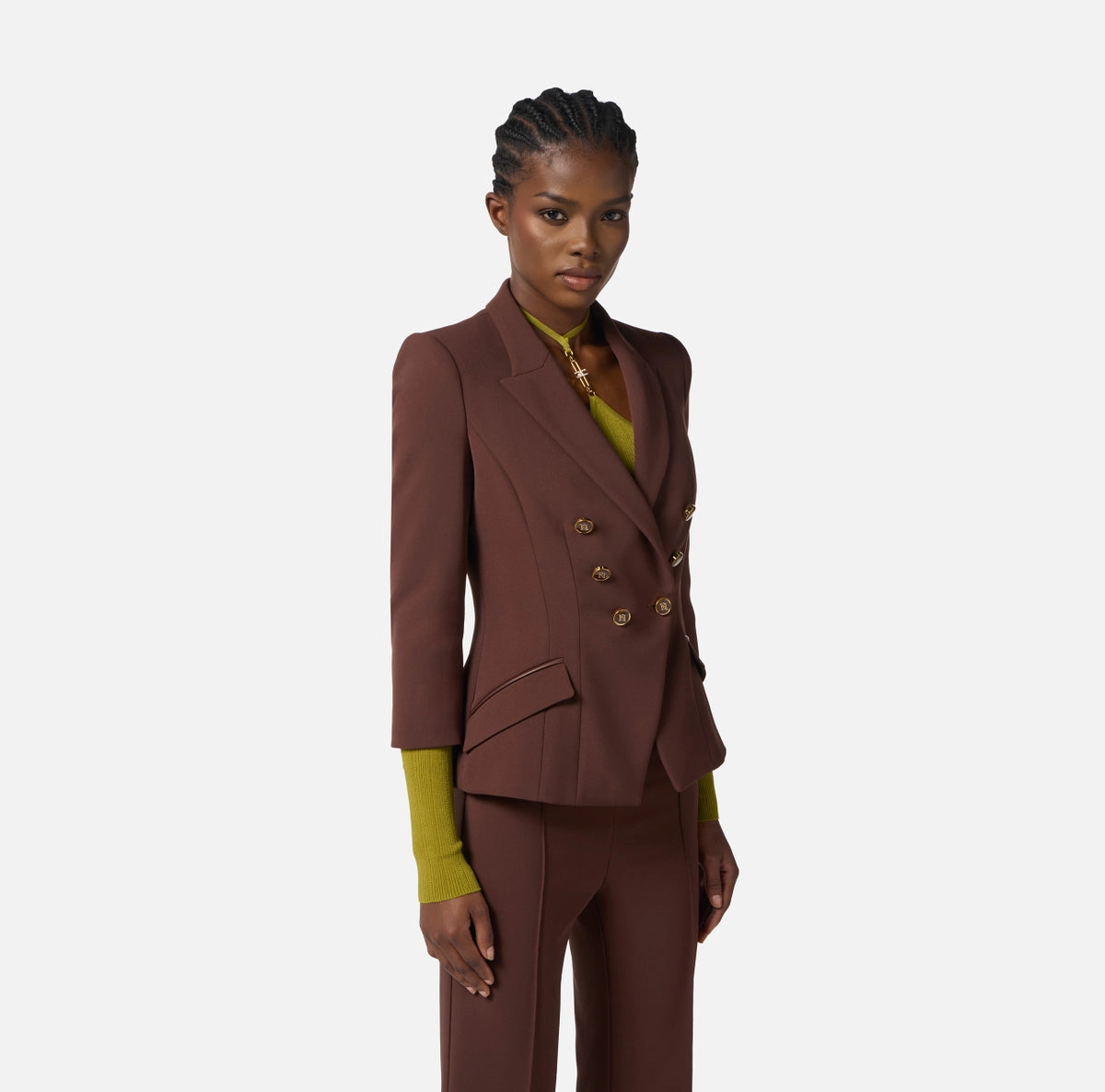 Jacket in double layer crêpe