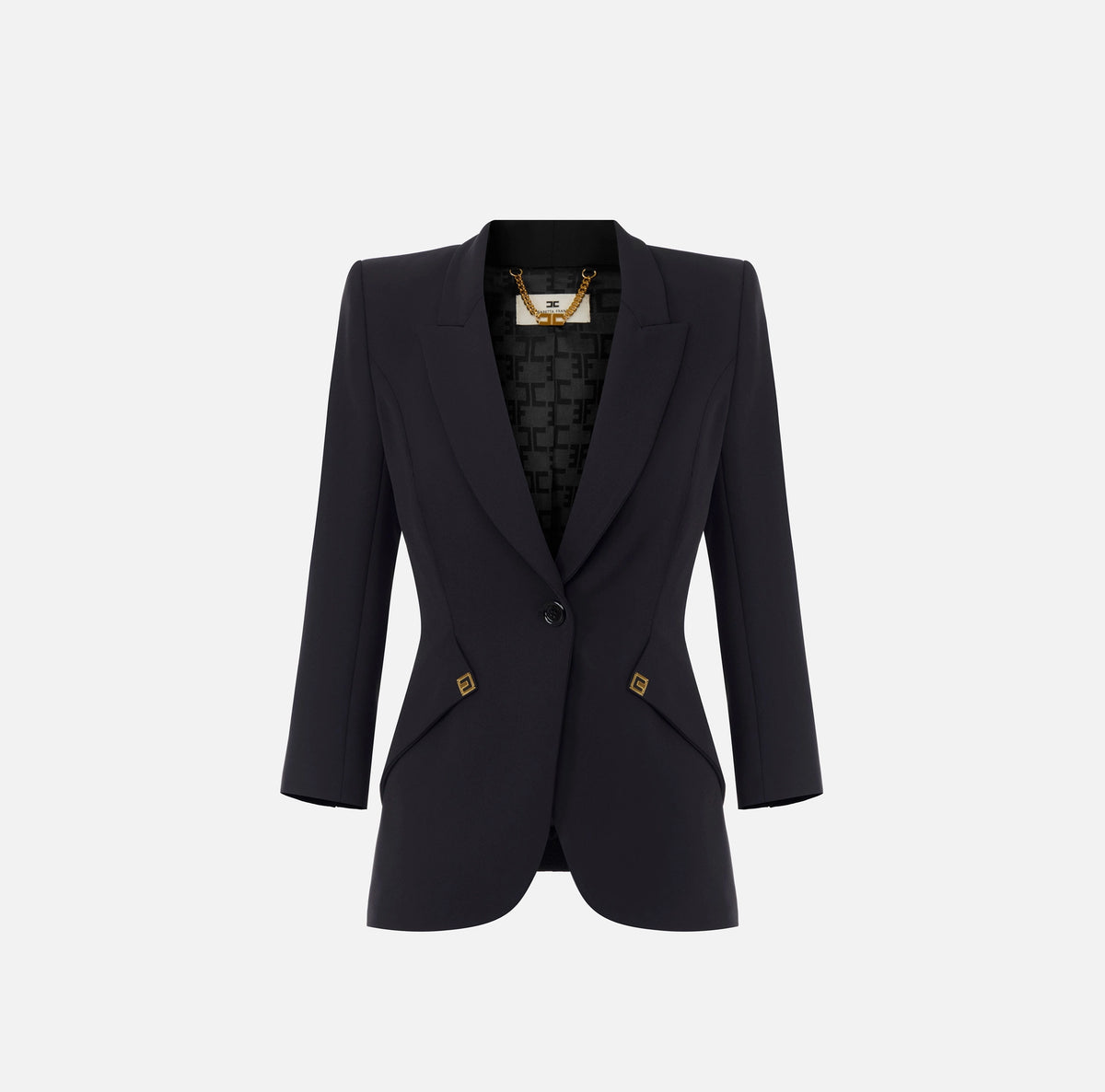 Jacket made of lightweight crêpe fabric and satin