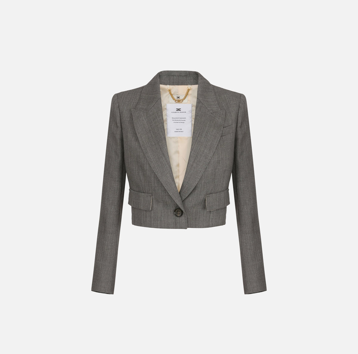 Wool cropped jacket