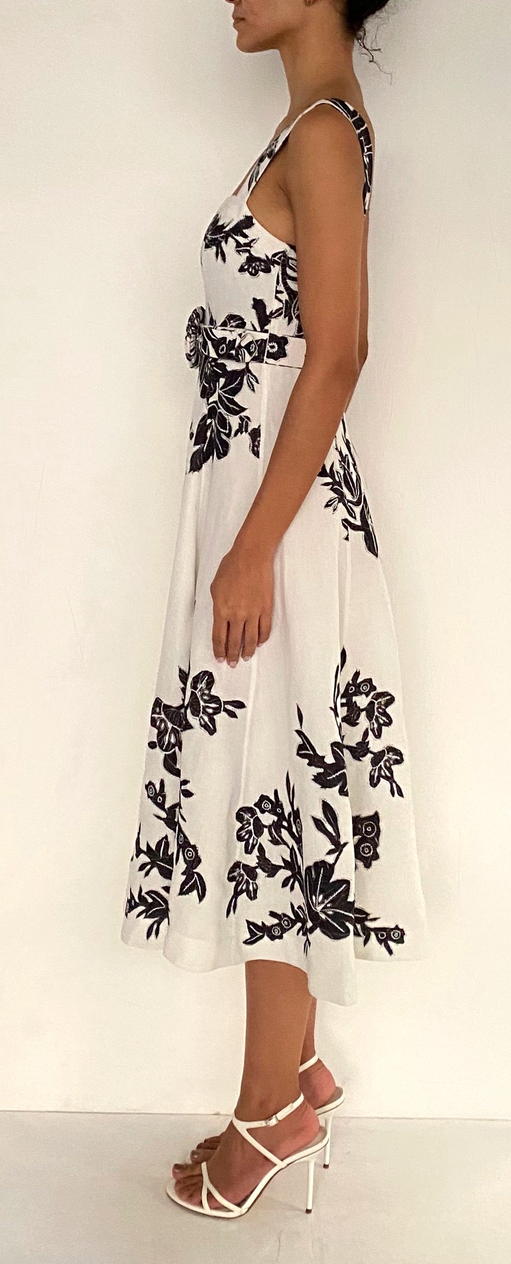 MIDI DRESS WITH BUCKLE BELT