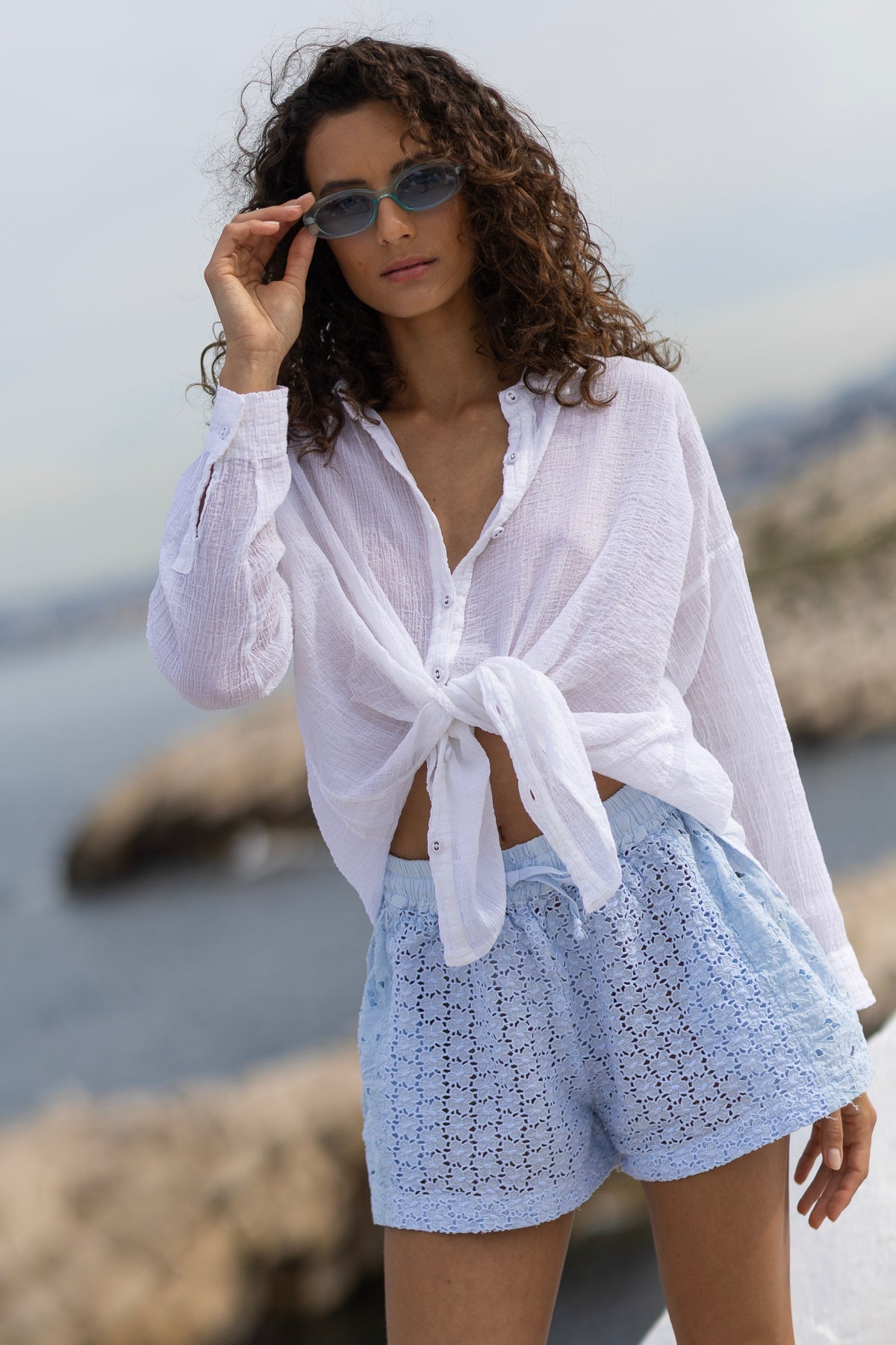 COLLEGE COTTON SHIRT WHITE
