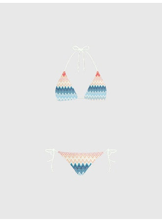 Bikini Orange & Blue Skirt