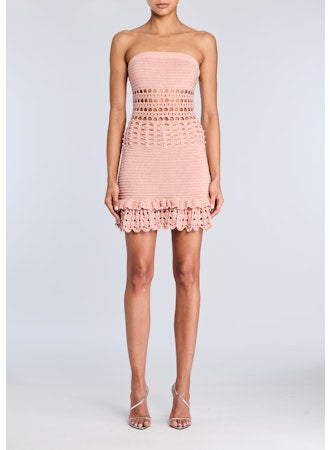 Vali Crochet Pearl Embellished Dress