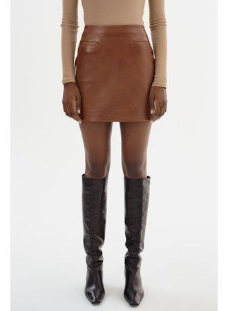 Rowan Leather Mini Pencil Skirt