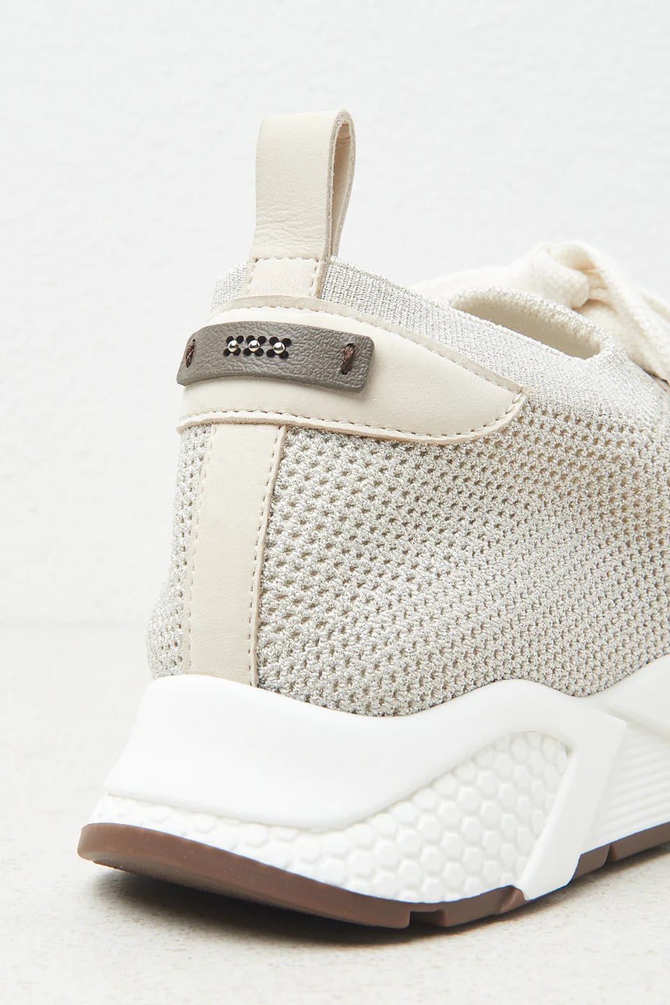 Knit and Lurex sneakers