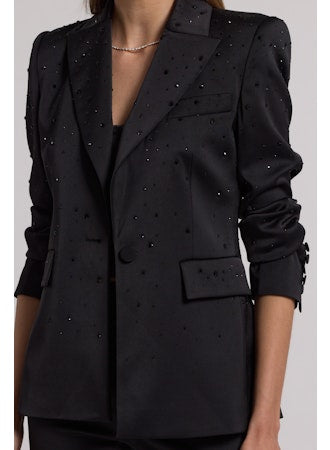 AIMEE CRYSTAL SATIN BLAZER
