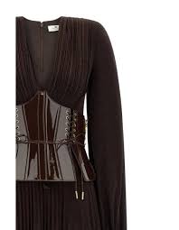 Red Carpet dress in lamé-effect jersey