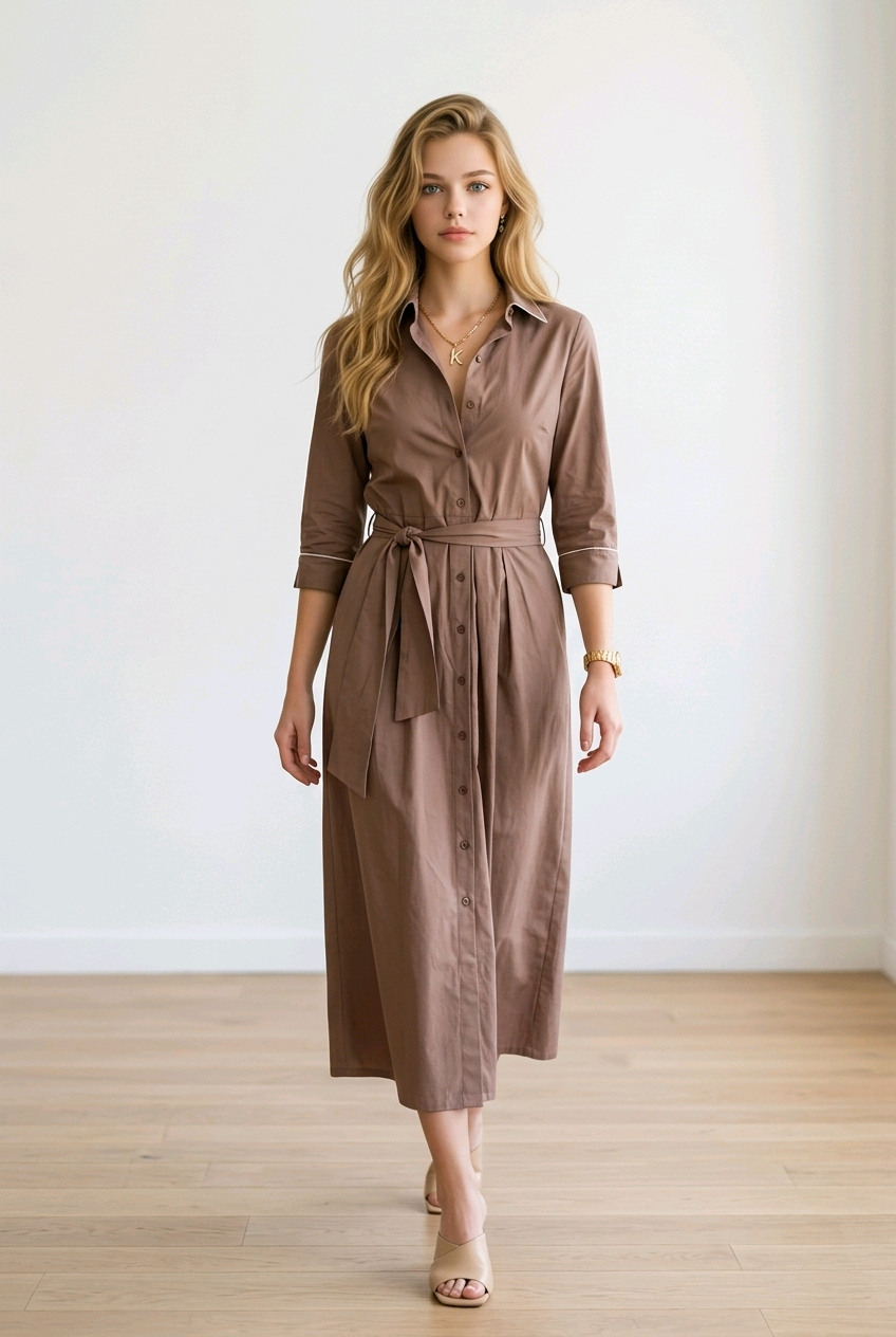 Cotton Midi Dress