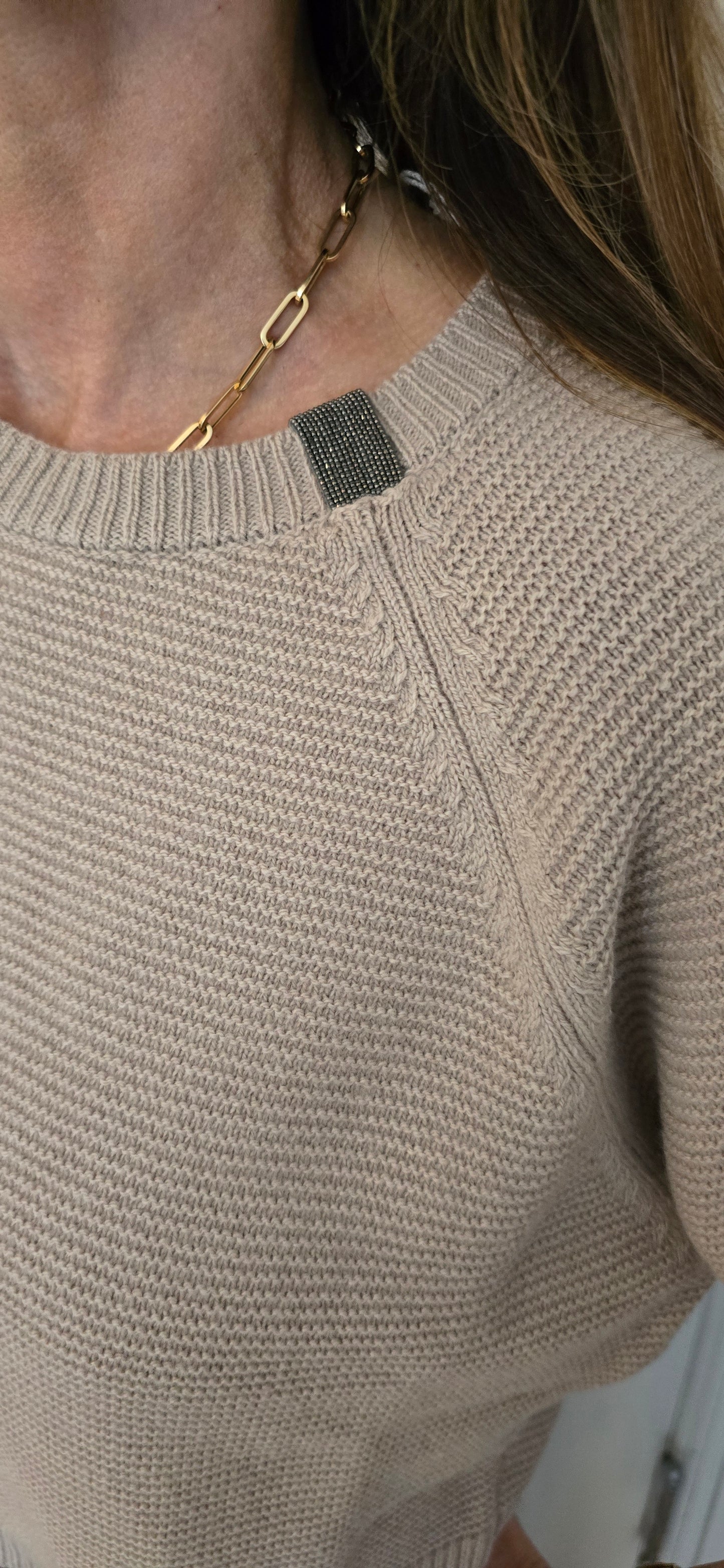 Knitted crew neck