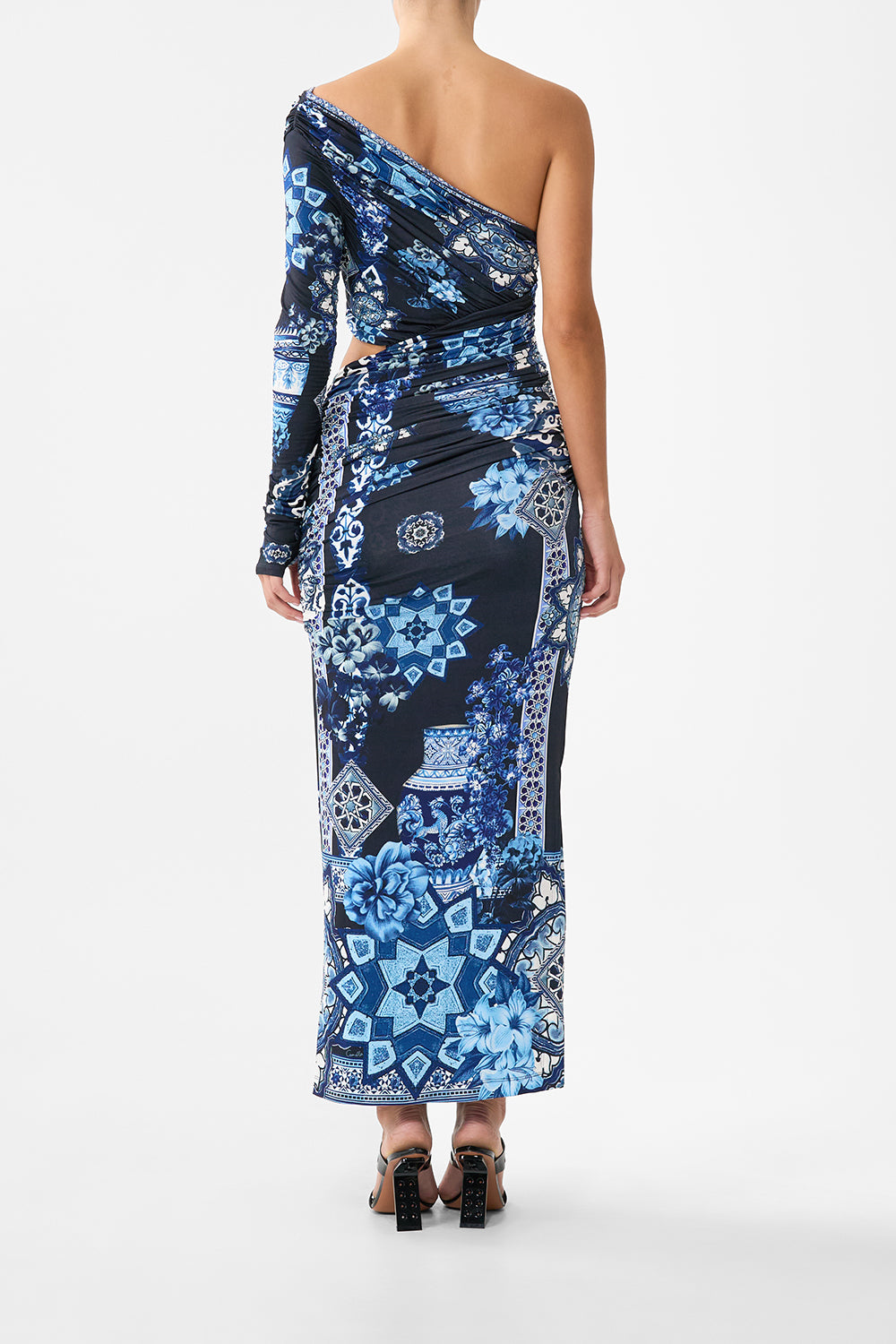 ONE SHOULDER JERSEY CUT OUT DRESS