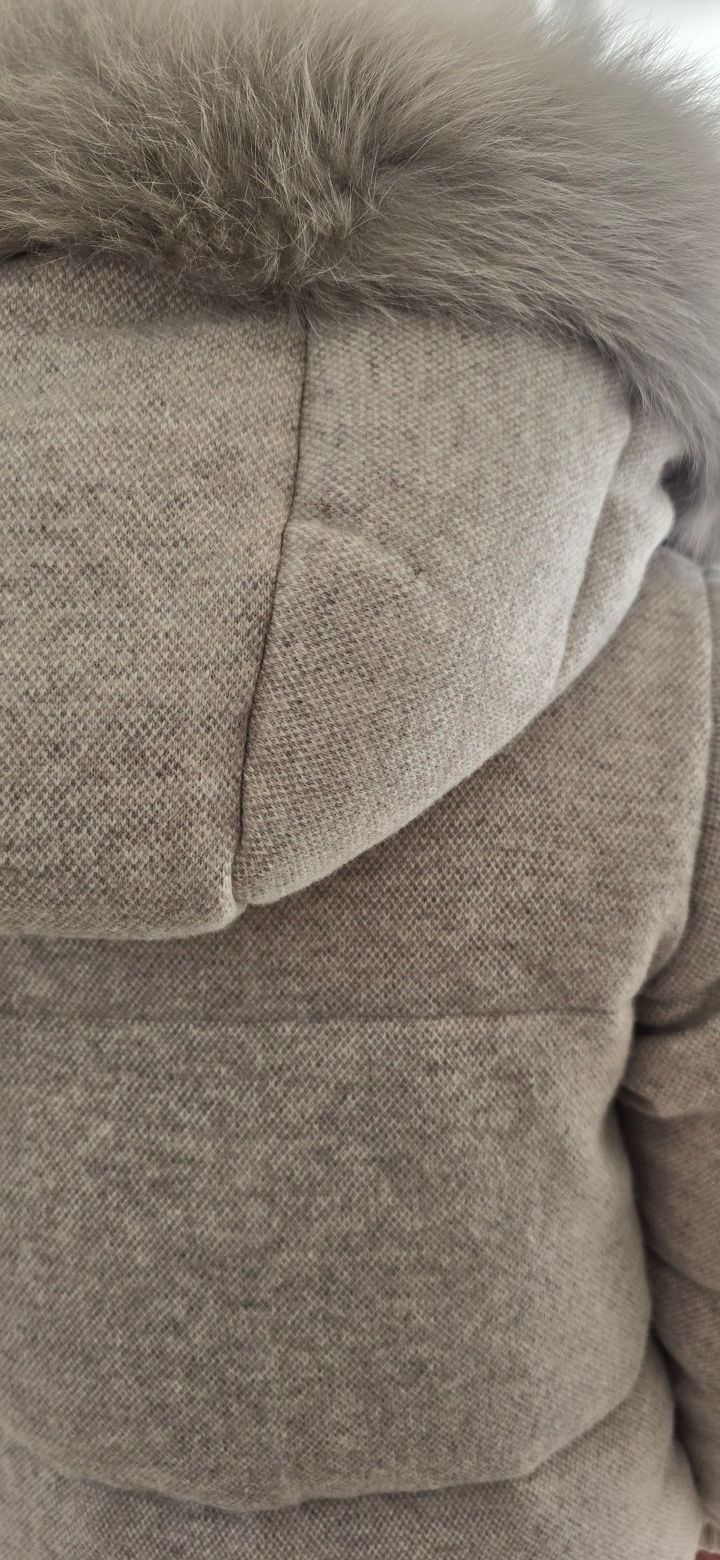 Down Jacket with fox hood