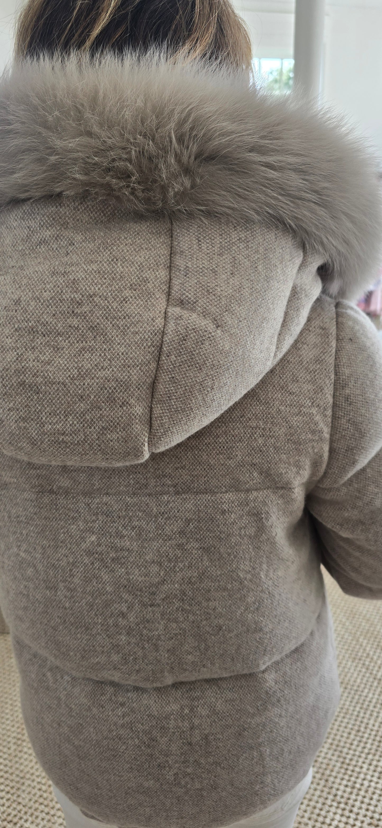 Down Jacket with fox hood