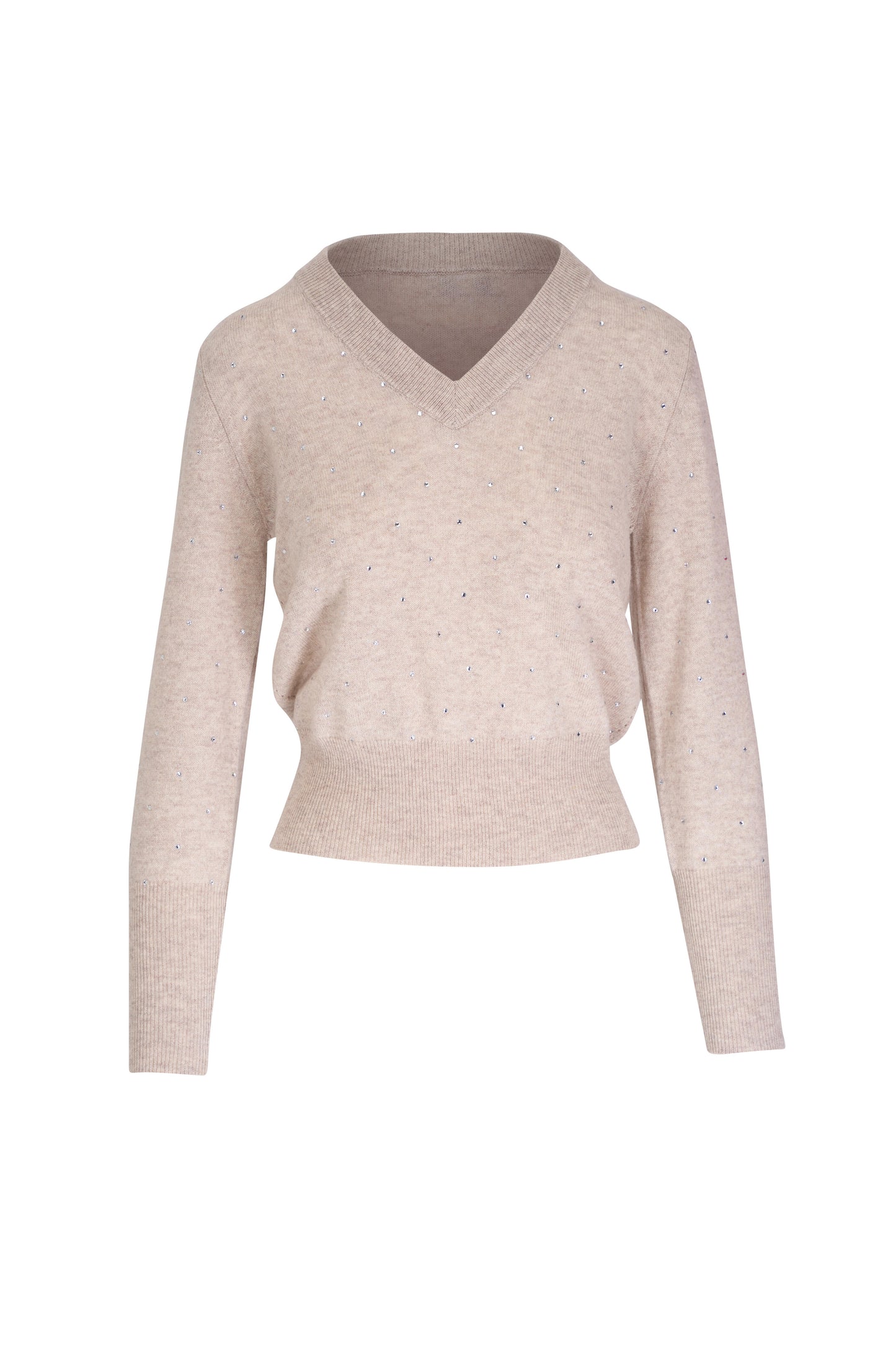 Cashmere Crystal V-neck Sweater