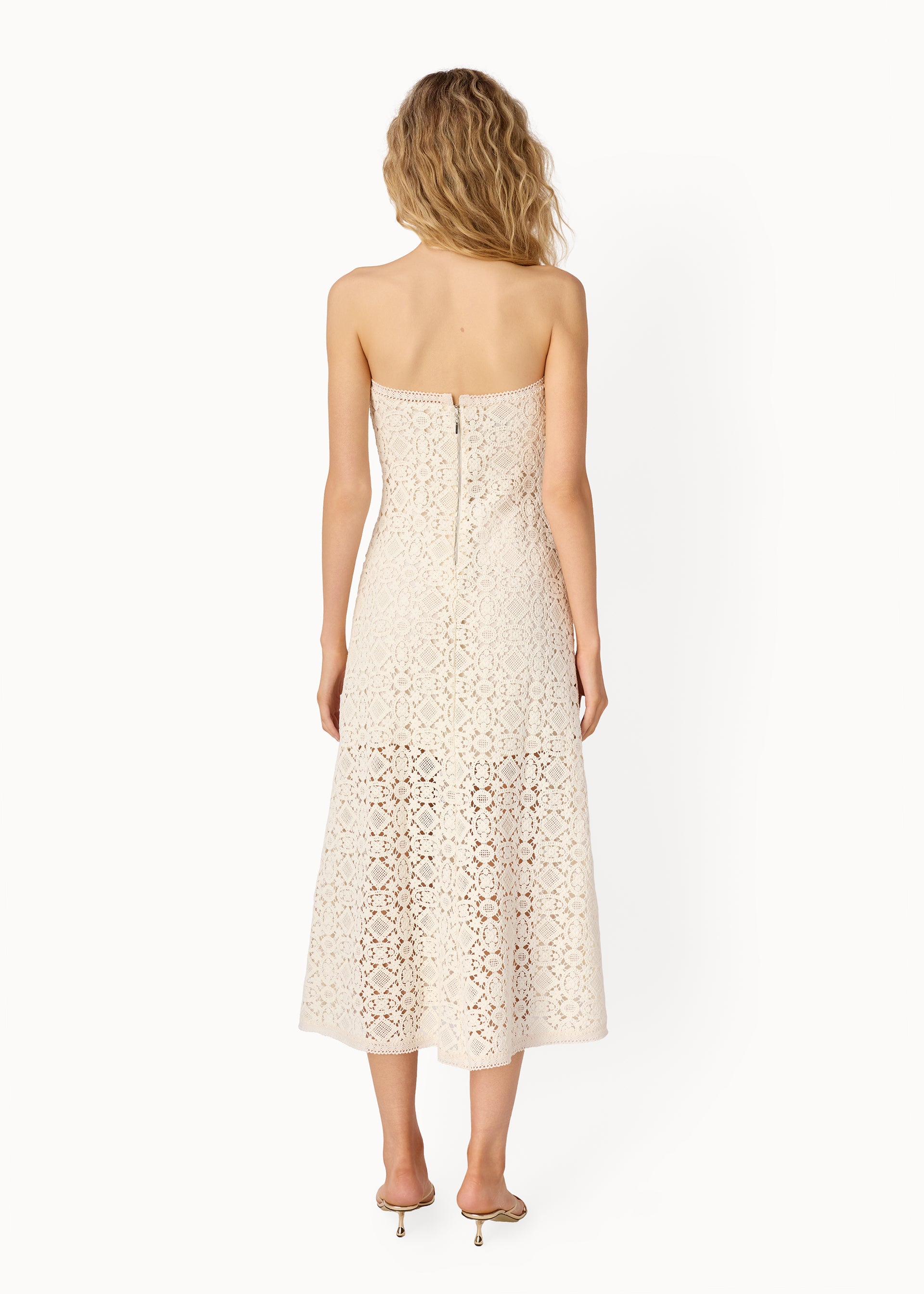 Lisboa Strapless Crochet Dress