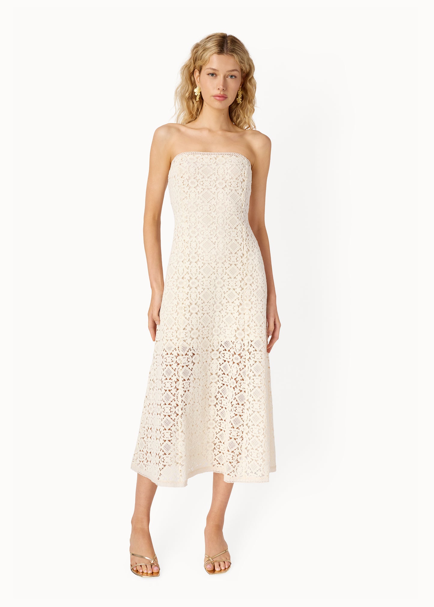 Lisboa Strapless Crochet Dress