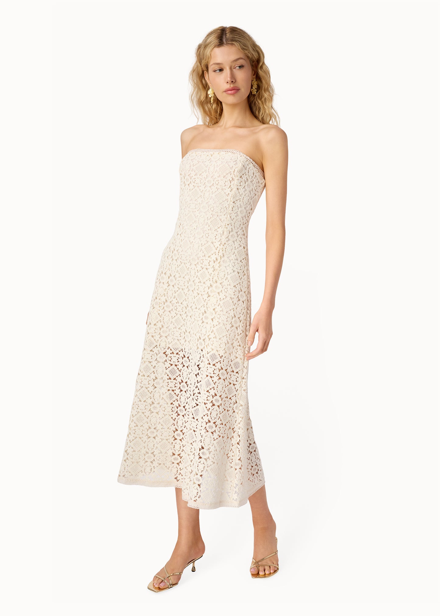 Lisboa Strapless Crochet Dress
