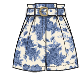 Tossed Floral Blue