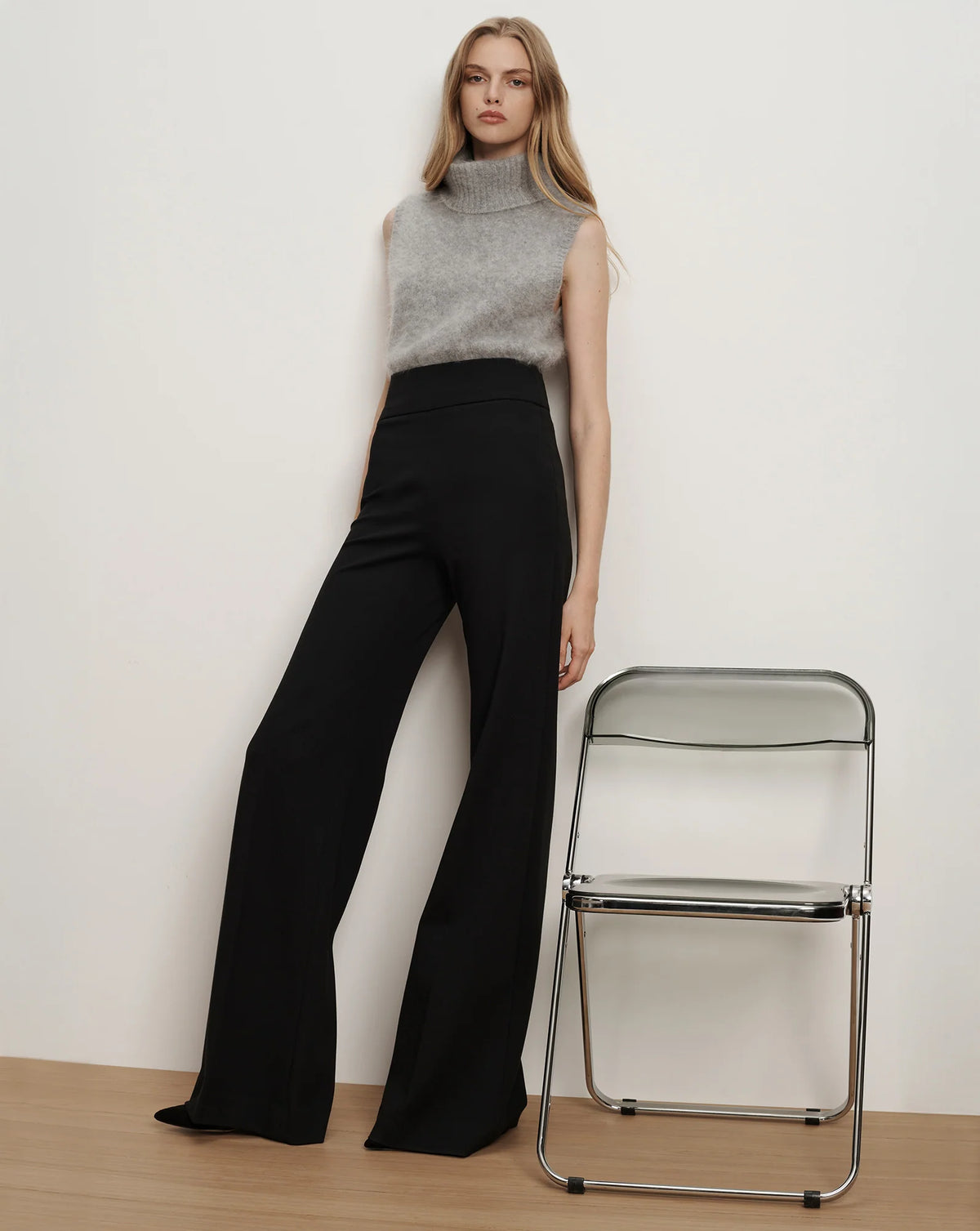 Kalinda Wide-Leg Ponte Pant