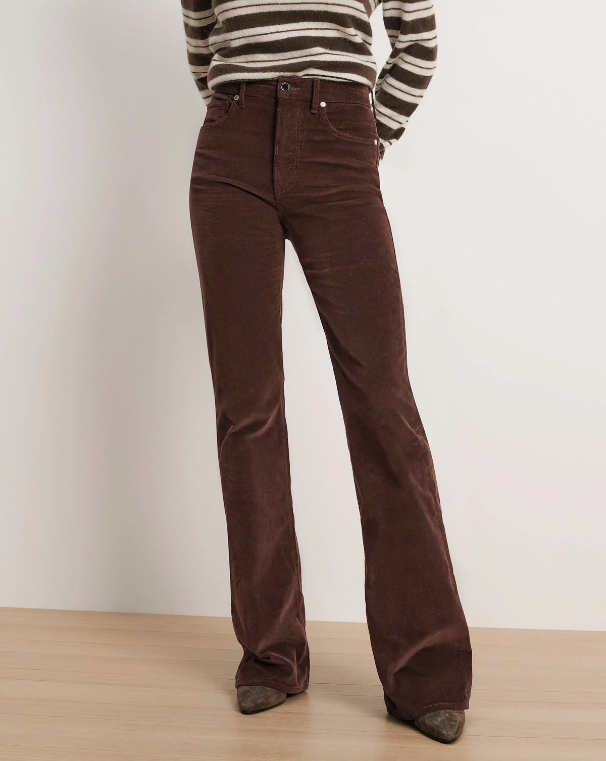 Crosbie Corduroy Slim Wide-Leg Pant