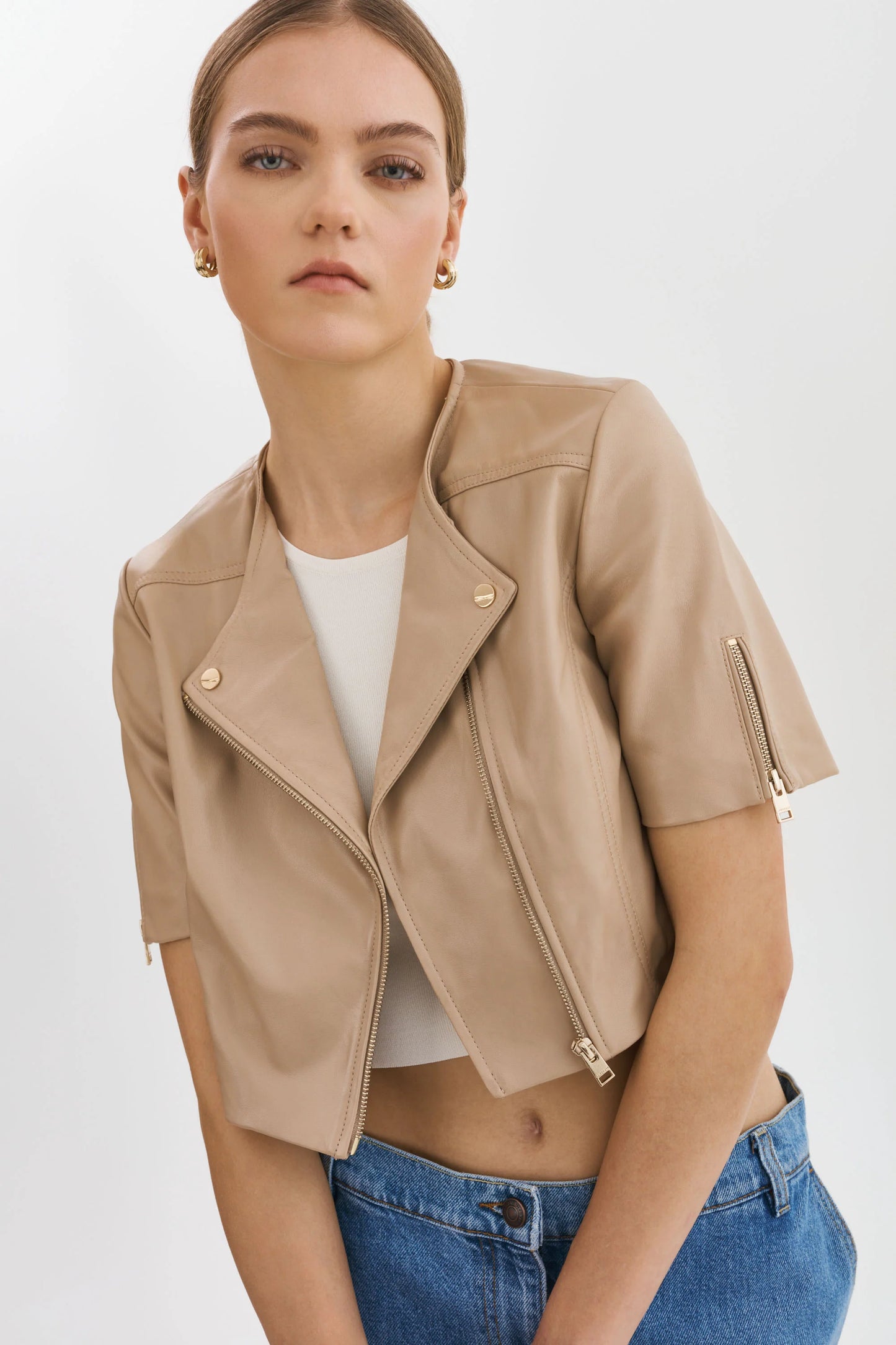 Kirsi Cropped Biker Jacket