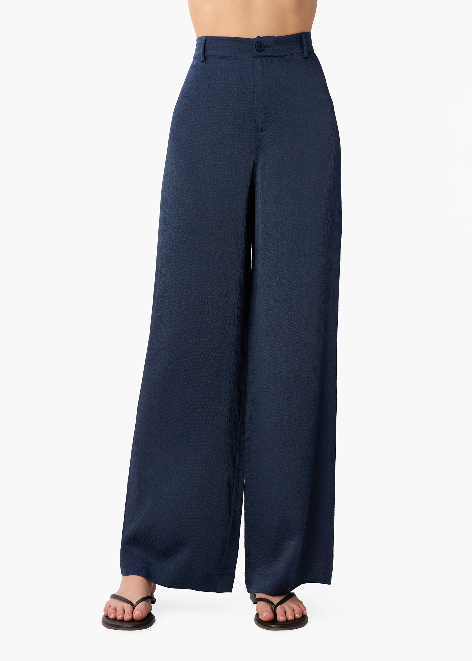 Kyley High Rise Hammered Silk Pant