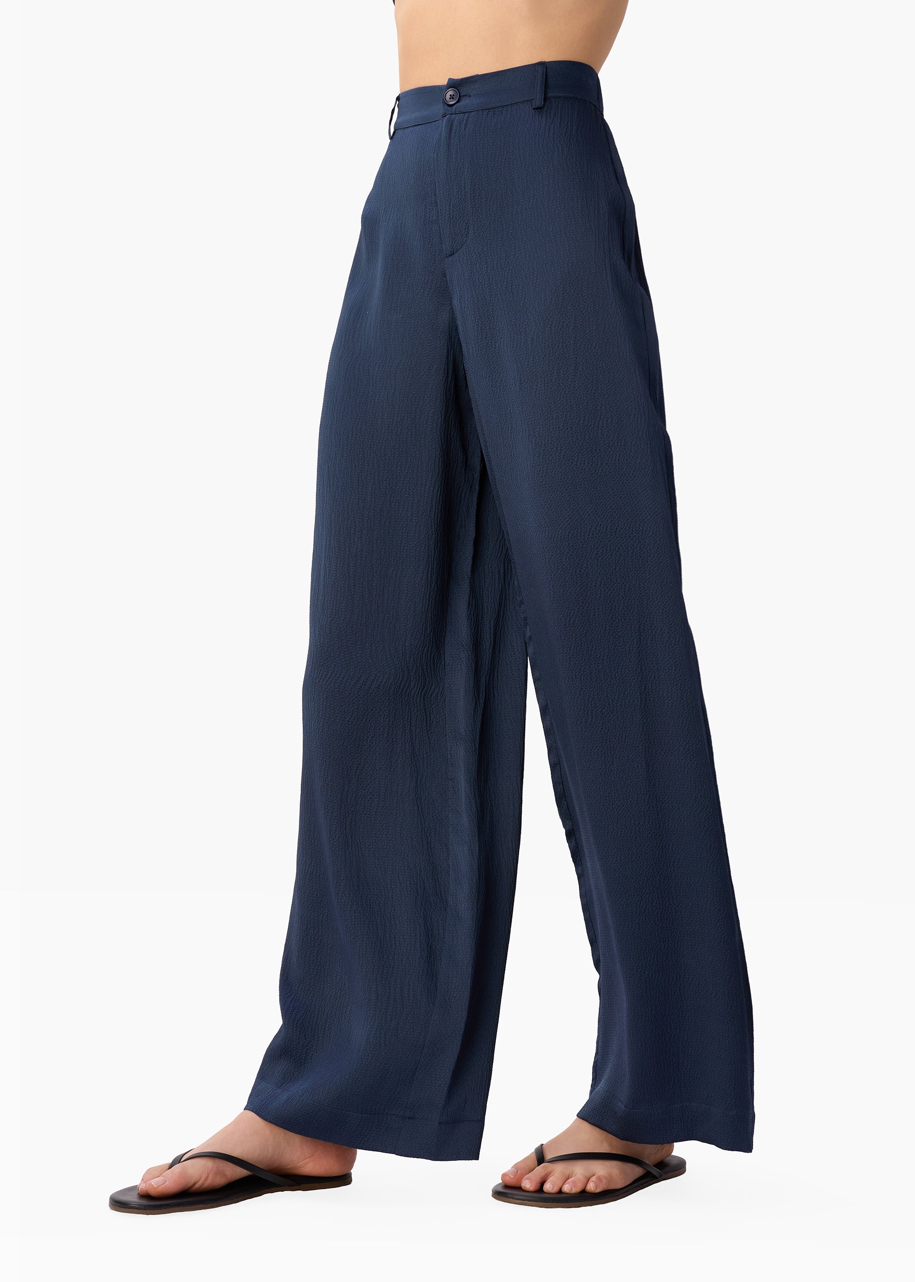 Kyley High Rise Hammered Silk Pant