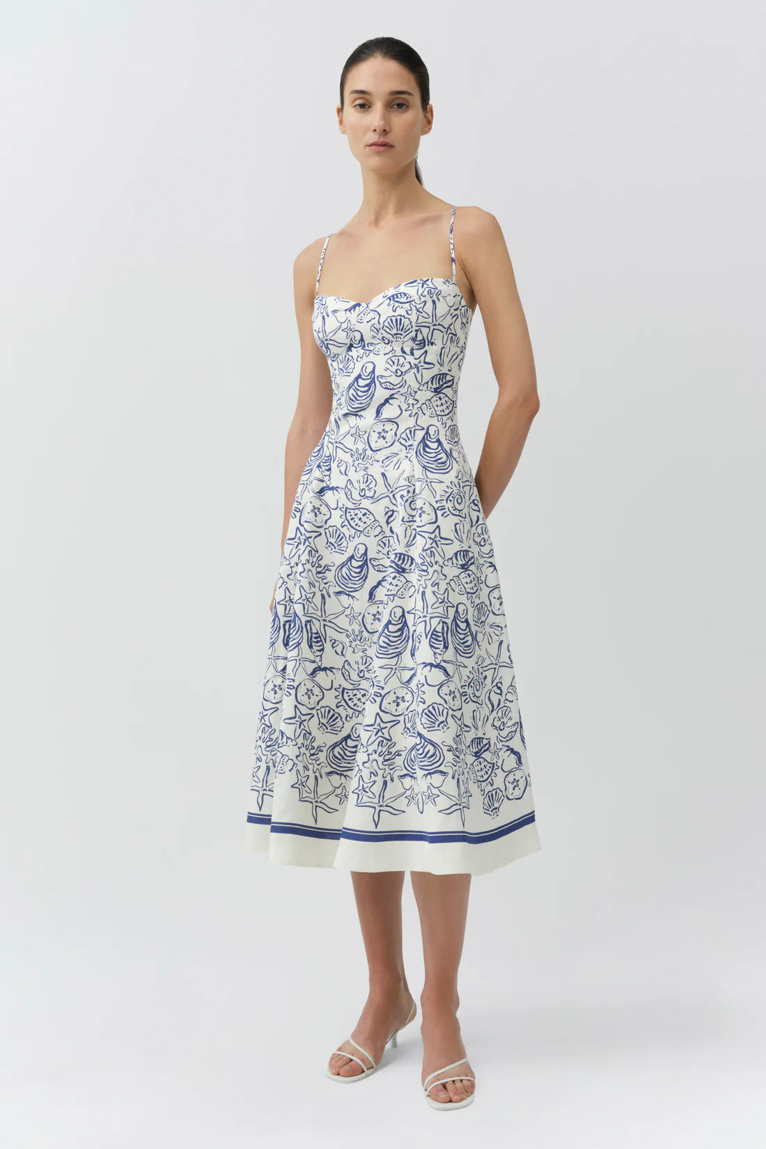 Analise Linen Bustier Midi Dress