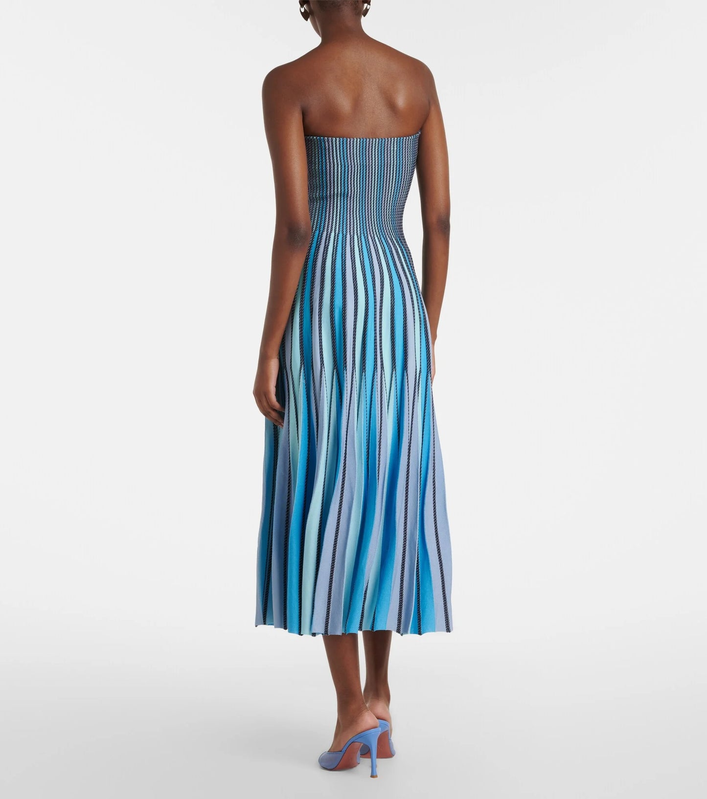 Soleil Corded Strapless Midi-Dress