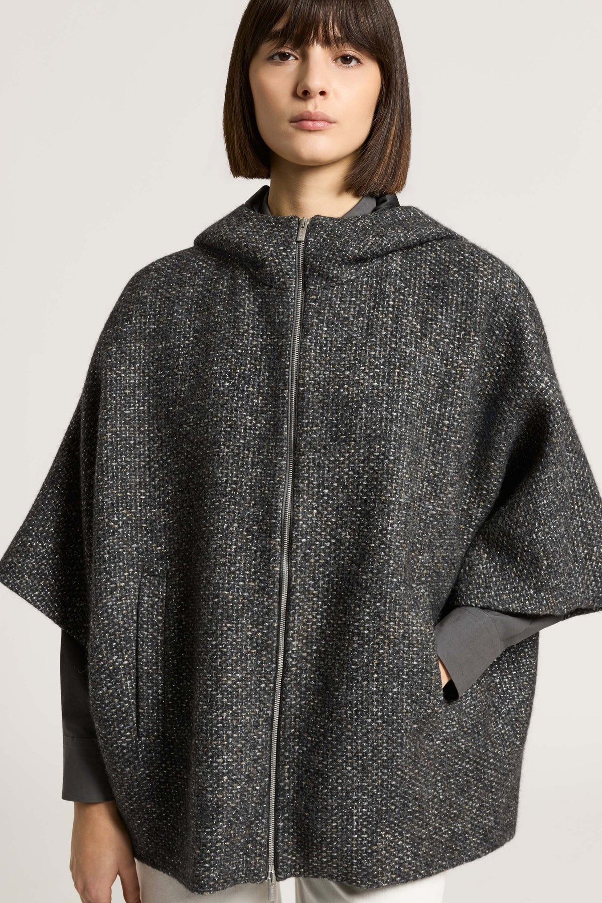 Alpaca and lurex jacket