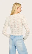 BLAKE CRYSTAL POINTELLE CARDIGAN