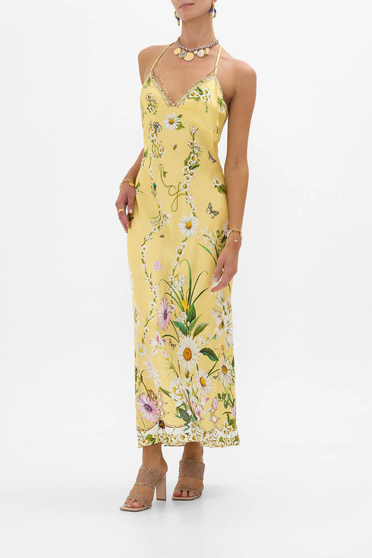 Chain Detail Slip Dress in Daisy Chains
