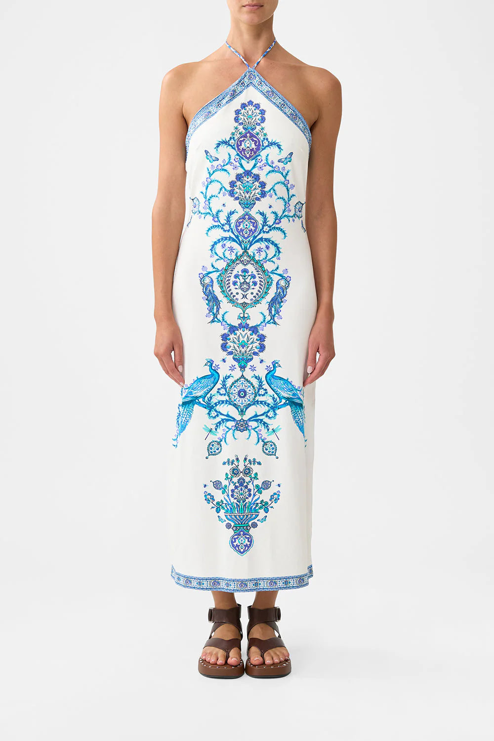 Long Jersey Halter Dress