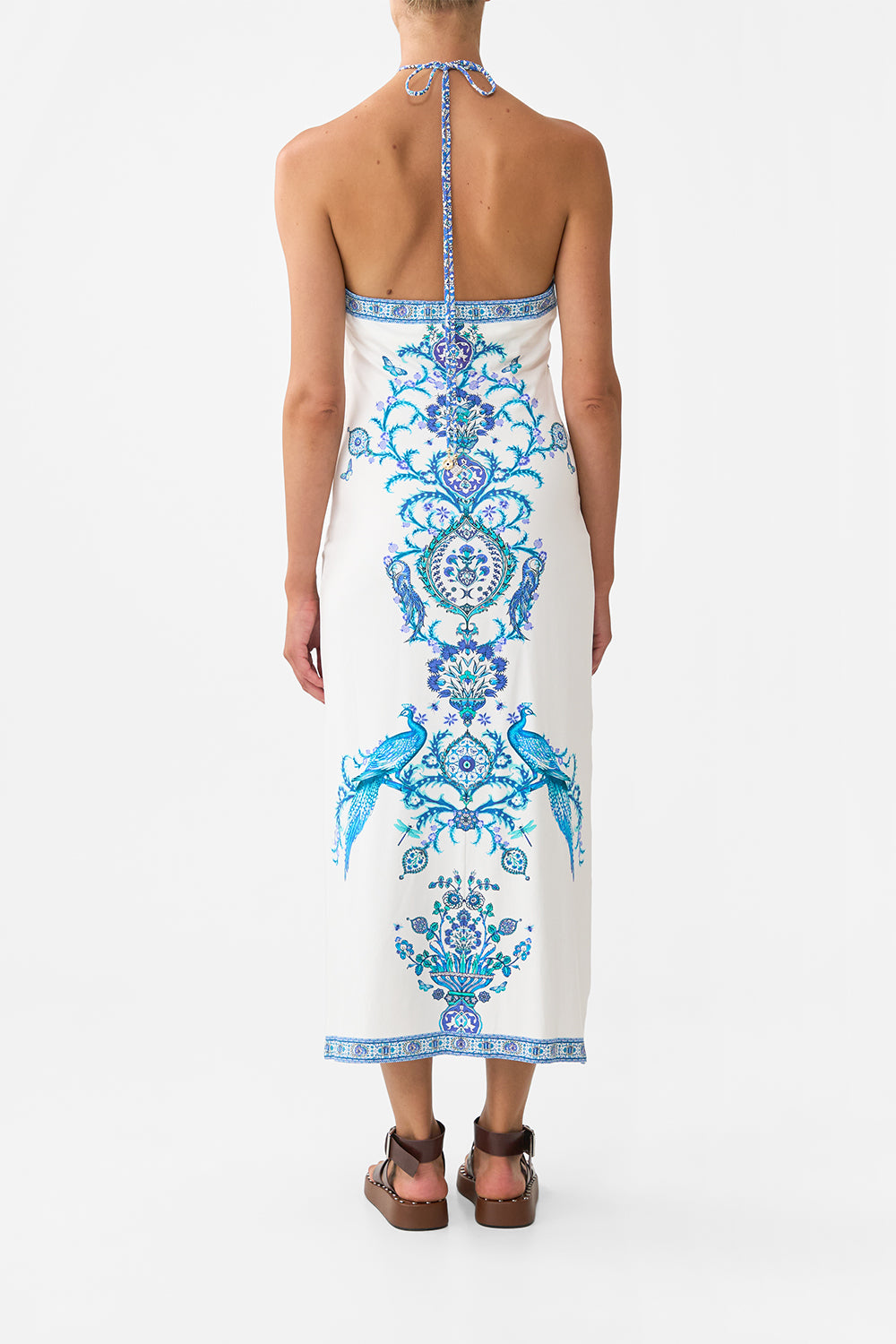 Long Jersey Halter Dress