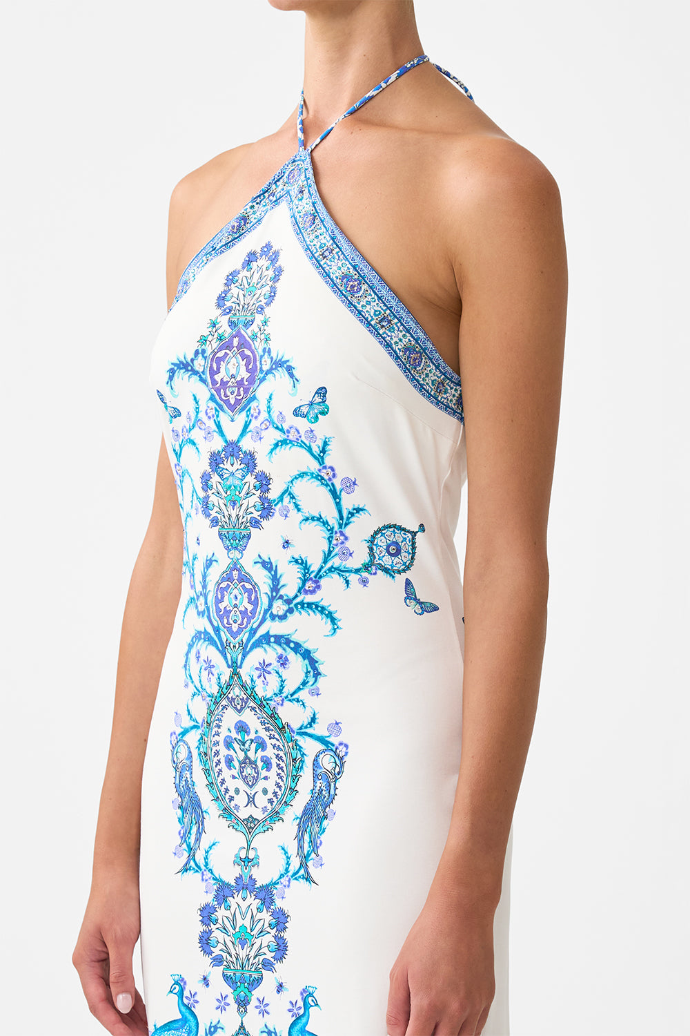 Long Jersey Halter Dress