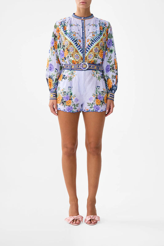 Tuck Front Short in Luscious In Lisbon