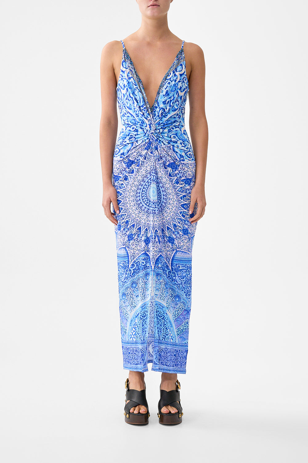 STRAPPY DRESS WITH TWIST FRONT