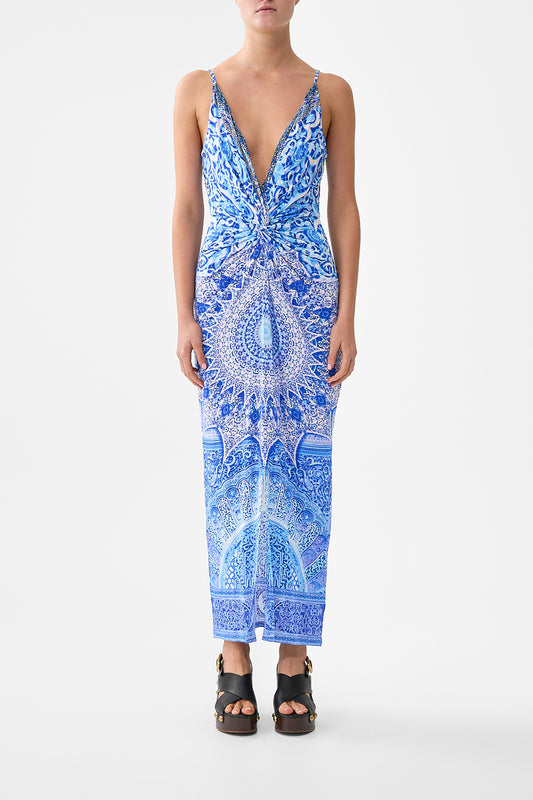 STRAPPY DRESS WITH TWIST FRONT