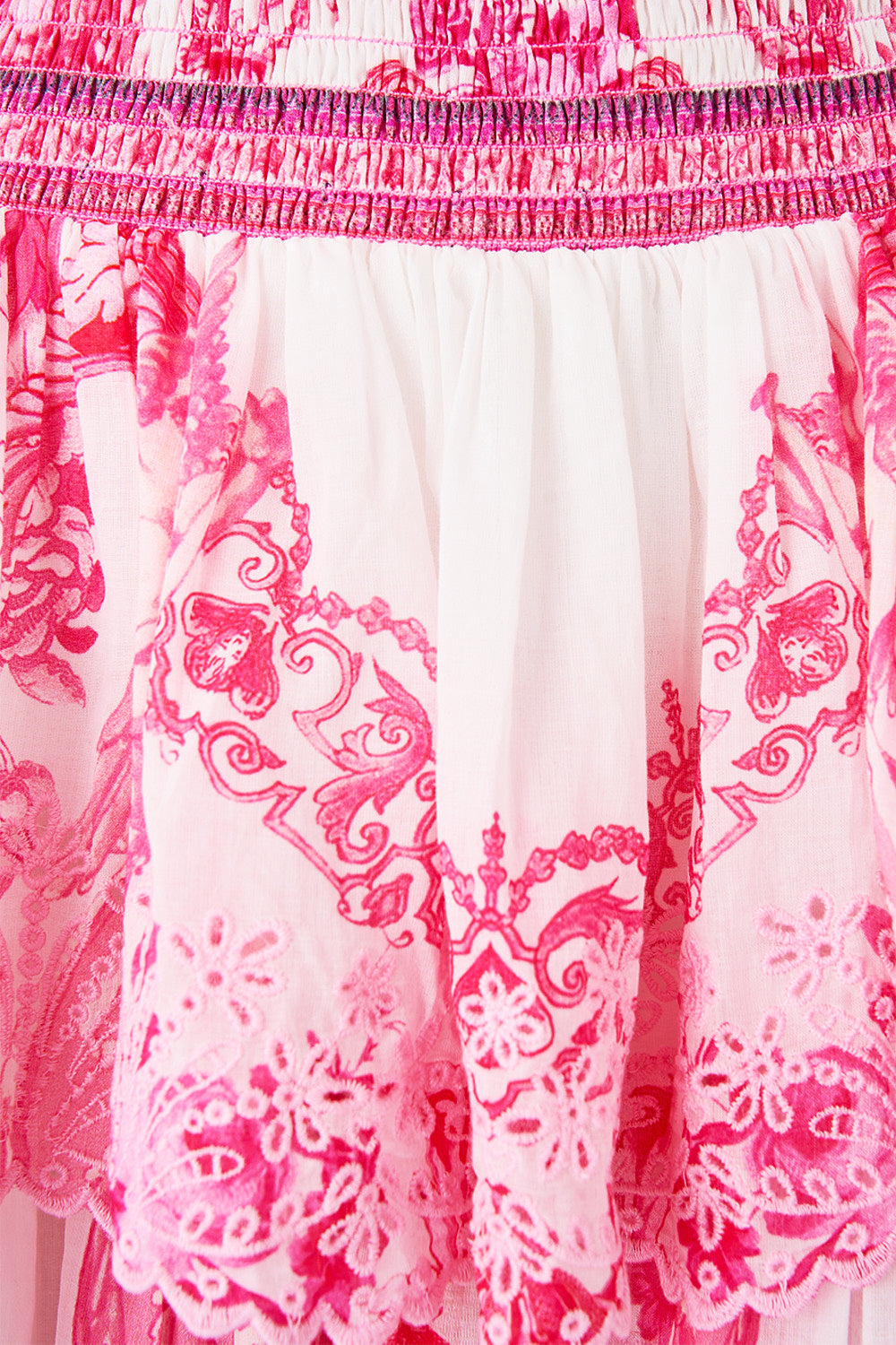 SHIRRED WAIST MINI DRESS