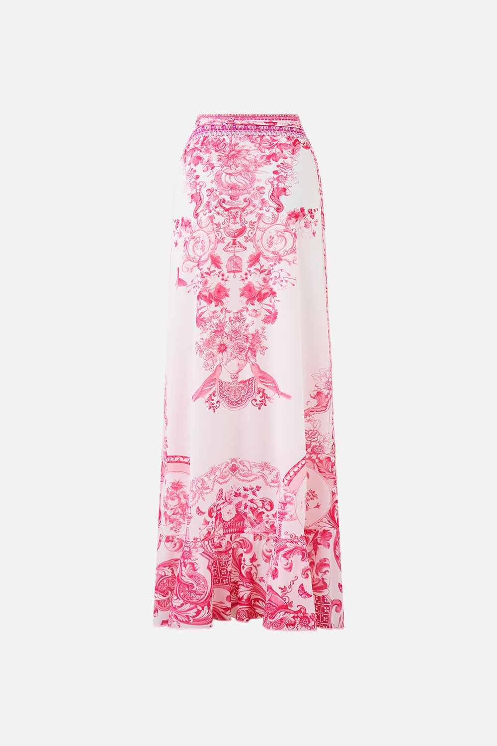 LONG SARONG W TIE WAIST AND FRILL EDGE