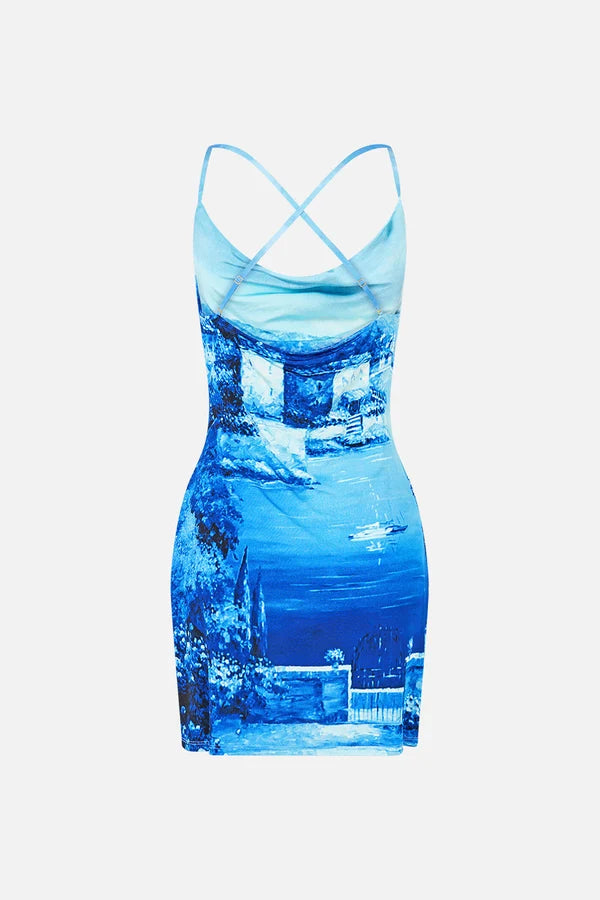 Drape Jersey Mini Dress