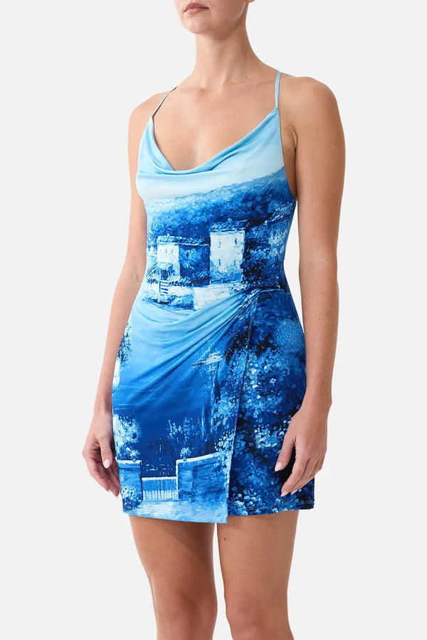 Drape Jersey Mini Dress