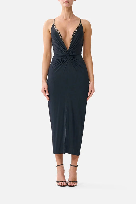 STRAPPY DRESS WITH TWIST FRONT