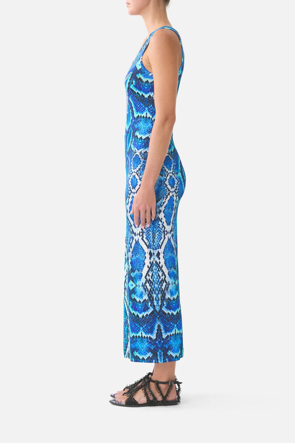 JERSEY SCOOP NECK TANK DRESS